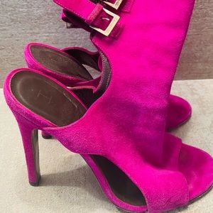 Suede Cutout Accent Boots